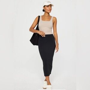 Fabletics Black Midi Pencil Skirt